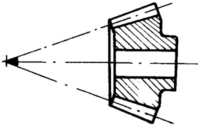 錐齒輪和準雙曲面齒輪術語點、曲線和曲面