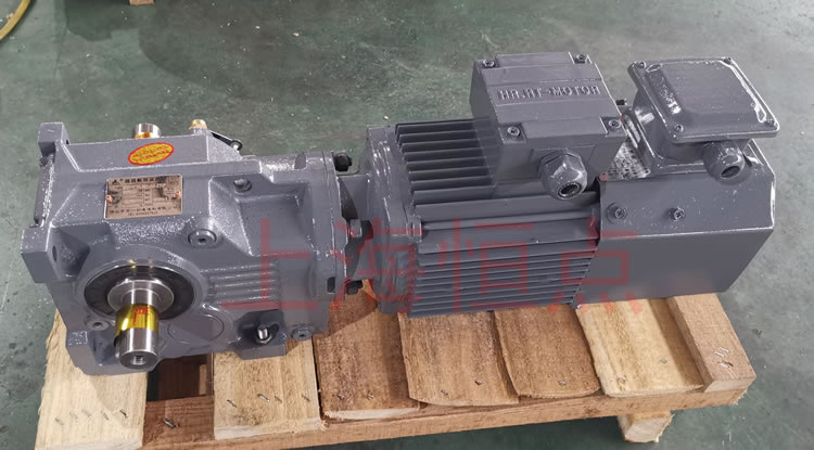 K37系列減速機輸入配變頻電機，輸出雙軸A+B 實物照片