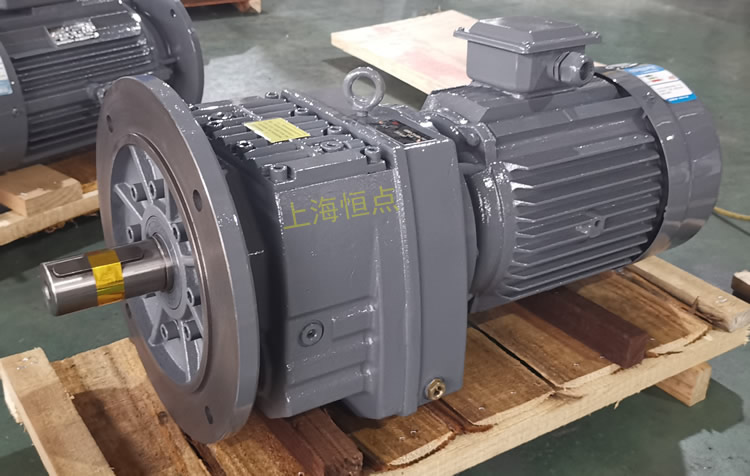 RF87減速機，立式安裝，輸入配電機，實物照片如下